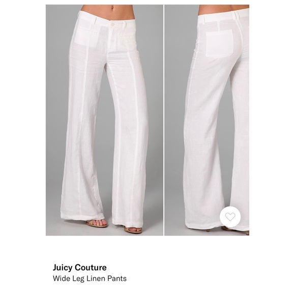 juicy couture white linen pants